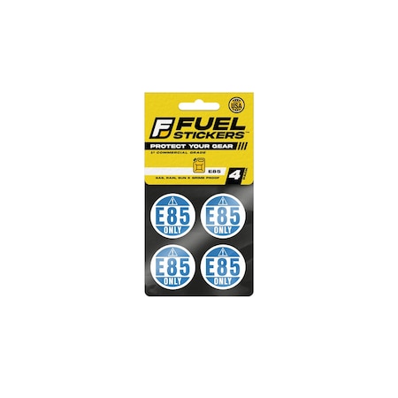 Fuel Stickers E85 Sticker, Flex Fuel Label for Fleet Vehicles: Car, Truck, Van, Hvy-Dty, 1'' Dia, 48PK Z-1RE85-48PK